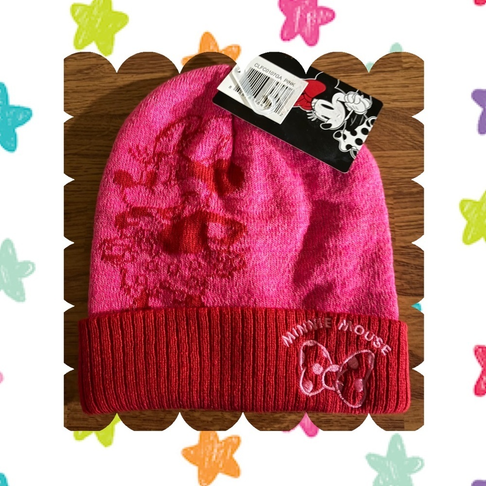 🎀🆕🎀 Disney Minnie Mouse Pink and Red Kids Hat